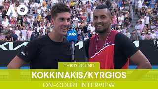 Kokkinakis/Kyrgios On-Court Interview (3R) | Australian Open 2022