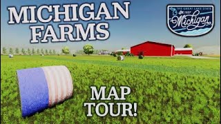 FS22 MAP TOUR! “MICHIGAN FARMS” | NEW MOD MAP | Farming Simulator 22 (Review) PS5.