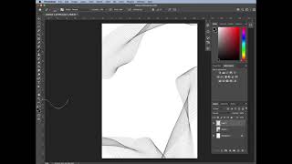 photoshop tutorial abstract lines poster