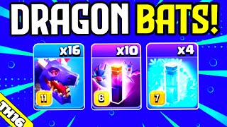 16x Dragon + Bats Spell = UNSTOPPABLE! TH16 Attack Strategy (Clash of clans)