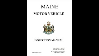 Maine State Inspection Manual Introduction & Definitions