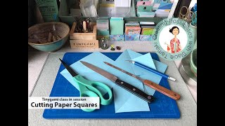 How to cut paper squares