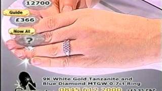 Gems TV - Tanzanite \u0026 Blue Diamond Ring - Christmas 2004