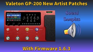 Valeton GP-200 v1.6.3 New Artist Presets (Sound Samples)