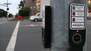 Talking Pedestrian Traffic Light in San Diego, California