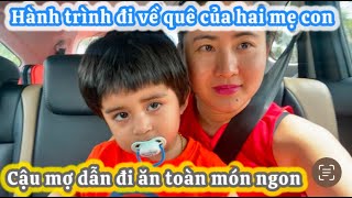 410| Câu chuyện về Cậu Mợ Dương\u0026Cậu dẫn ra ngoài ăn tối|Hành trình đi về quê của hai mẹ con|Cs ở VN