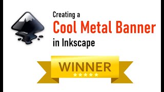 Short Inkscape 1.0 Tutorial : Creating a Shiny Ribbon Metal Badge Vector under 3 minutes.