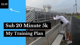 Sub 20 Minute 5k Training: My Training Plan