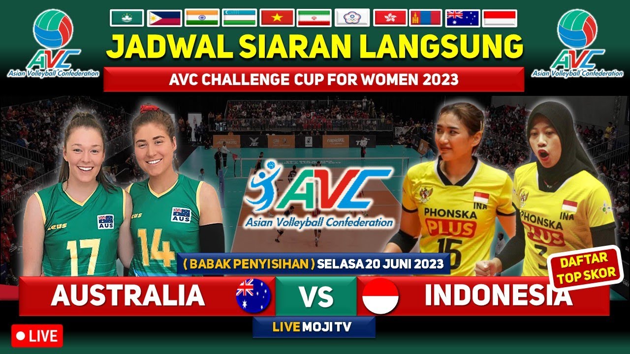 Jadwal Siaran Langsung Voli Putri Indonesia Vs Australia # ...