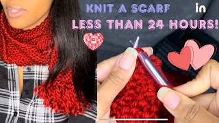 Knit a Poem with Me: Easy DIY Scarf for Beginners for VALENTINE’S DAY Gift