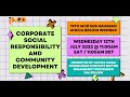 Corporate Social Responsibility and Community Development - an IACD webinar