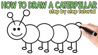 How to Draw a Caterpillar - Step by Step Guide for Kids and Beginners