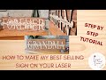 How to Make My Best Selling Sign: Co2 and Aeon Laser Tutorial