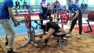 Sitdikova Aigul bench press 125kg@47kg. Championship of Russia 2017. New record of Russia