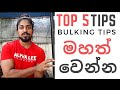 Top 5 bulking tips - මහත් වෙන්න tips 5
