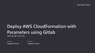 Deploy AWS CloudFormation Template with External Parameters File using Gitlab CICD