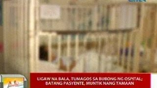 UB: Ligaw na bala, tumagos sa bubong ng ospital sa Maynila; batang pasyente, muntik nang tamaan