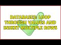 Databases: Loop through values and insert multiple rows