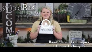 Basic Stencil Techniques + 5 BONUS Techniques! Learn How To Stencil without Bleeding Under