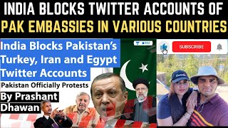 India Blocks Pakistan’s Turkey, Iran & Egypt Twitter | Pakistan Protests | World Affairs Reaction