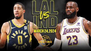 Los Angeles Lakers vs Indiana Pacers  Game Highlights | March 24, 2024 | FreeDaw