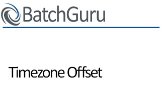 103 - Timezone Offset