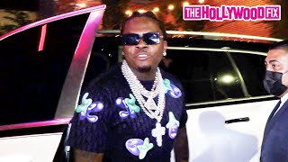 Gunna Makes His Maybach SUV Hop While Arriving To His $500,000 28th Birthday Party In Hollywood