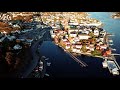 arendal city centre norway drone 4k