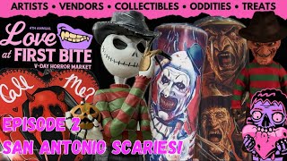 LOVE AT FIRST BITE HORROR MARKET!! VENDORS \u0026 HAUL!!! VALLOWEEN THEME! FREDDY KRUEGER MEZCO DOLL!