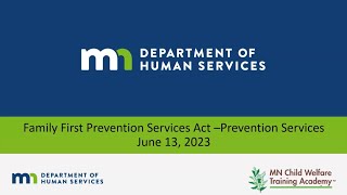 FFPSA: Prevention Services