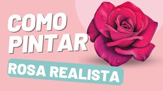 Pintura em tecido - Rosa Realista