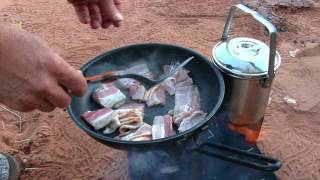 Over-landing Remote Lavender Canyon / Camping Food Firebox Stove Style!