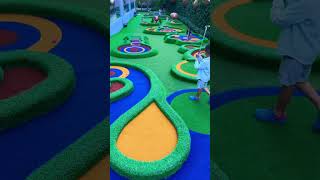 Biggest golf course for kids at Grand Centre Point Pattaya Thailand Space Hotel