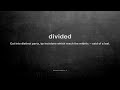 what does divided mean