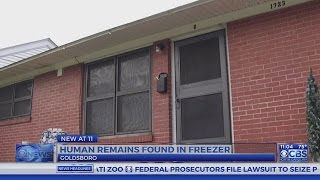 Dead person's foot found in Goldsboro freezer