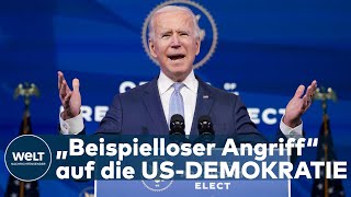 EMPÖRUNG PUR: Joe Biden verurteilt Ereignisse am Kapitol als \