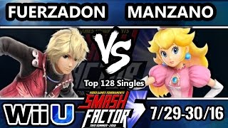 SF5 Smash 4 - TYF | Fuerzadon (Shulk) Vs. LS | Manzano (Peach) SSB4 Top 128 - Smash Wii U