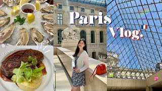 [法國VLOG]🇫🇷巴黎到達！凱旋門。海鮮大餐。羅浮宮。必吃馬卡龍。法餐中餐推介// Travelling with me in Paris...