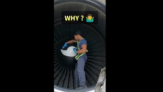 AIRCRAFT TURBINE JET ENGINE STOPPING  with your body 🤷‍♂️in 2023 #youtubeshorts