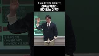 건축공학과가 인기 없는 이유? #학생부종합전형 이해하기 [2탄] #입시컨설팅 #대입설명회