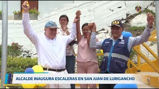 Inauguración de escaleras.