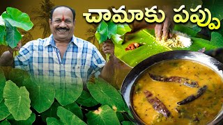 Chamaaku pappu| How To Make Chamaku Pappu in Telugu | Taro Leaves dal