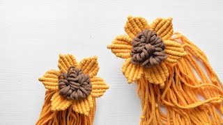 DIY Macrame Sunflower Tutorial: Easy Step-by-Step Guide for begginers 🌻🌻🌻