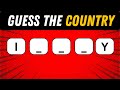 Guess The Countries By letters 🌍 Country Quiz 🤔🗺️