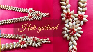 Holi garland/ Dryfruit garland/ Holi dandalu/ Pistachio garland making/ होळीसाठी गाठी हार/गाठी हार