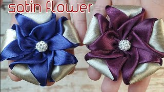 Satin ribbon flower handmade satin ribbon rose diy home