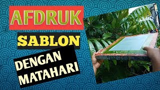 Cara afdruk sablon dengan matahari