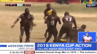 Kenya Sevens Collins Injera scored three trys for Mwamba RFC