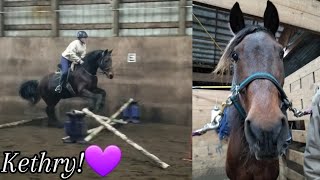 Back on Kethry! Chilly jump lesson vlog!