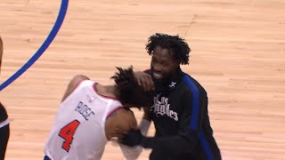 Derrick Rose and Patrick Beverley have fun postgame | Clippers vs Knicks